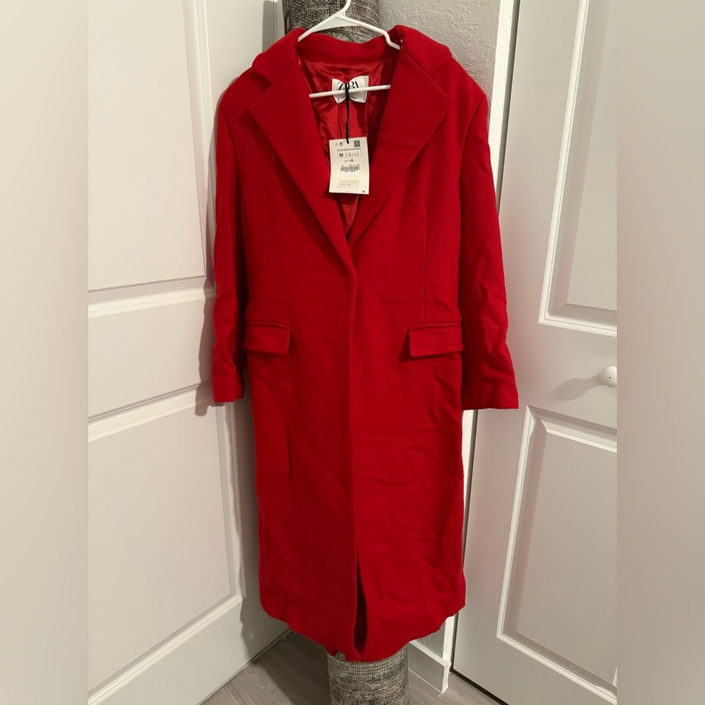 Zara Vibrant Red Trench Coat